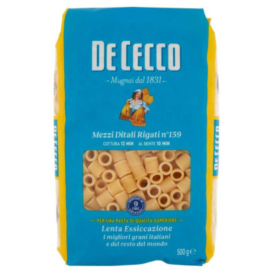 De Cecco Mezzi Ditali Rigati N°159 Gr.500