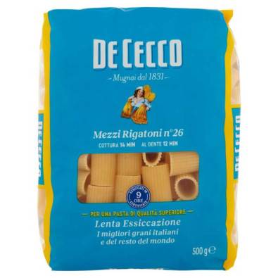 De Cecco Mezzi Rigatoni N.26 Gr.500