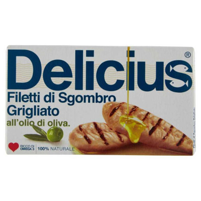 Delicius Filetti di Sgombro Grigliato all'Olio di Oliva Gr.85