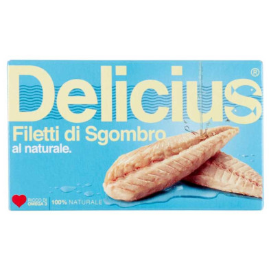 Delicius Filetti di Sgombro al Naturale Gr.125