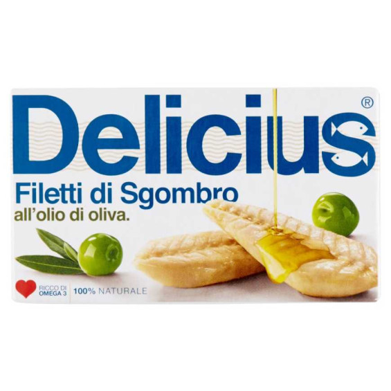 Delicius Filetti di Sgombro all'Olio di Oliva Gr.125