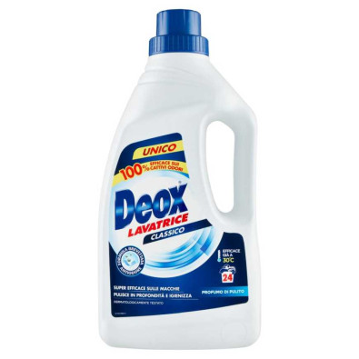 Deox Detersivo Lavatrice Liquido Classico 24 Lavaggi Ml.1200