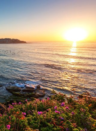 Sunrise over Bondi beach, Sydney