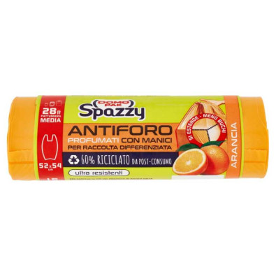 Domopak Spazzy Sacco Spazzatura Arancio Lt.28 Pz.1