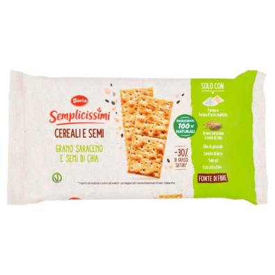 Doria Crackers Semplicissimi Grano Saraceno e Semi di Chia Gr.245