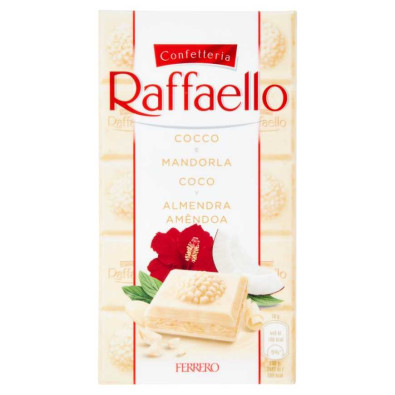 Ferrero Raffaello Tavoletta di Cioccolato con Crema di Cocco e Mandorle Gr.90