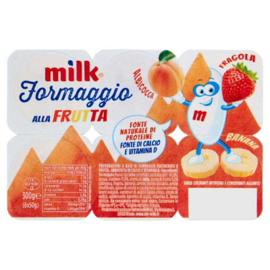 Formaggino Fragola/Albicocca/Banana Gr.50X6