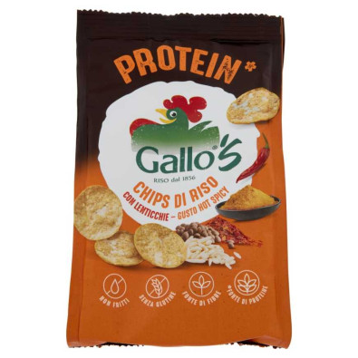 Gallo's Chips di Riso con Lenticchie Gusto Hot Spicy Gr.40