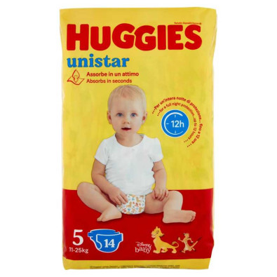 Huggies Unistar Junior Tg.5 16 Pannolini Kg.11-25