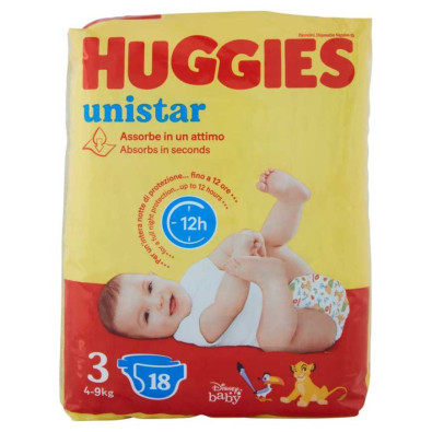 Huggies Unistar Midi Tg.3 20 Pannolini Kg.4-9