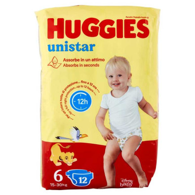 Huggies Unistar Xl Tg.6 14 Pannolini Kg.15-30