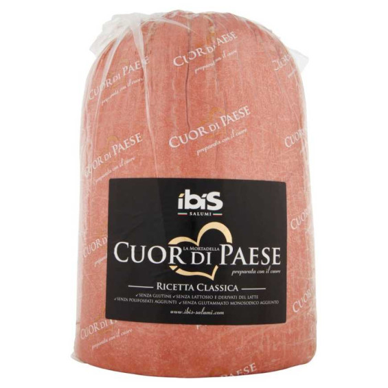 Ibis Mortadella Cuor di Paese Ricetta Classica senza Pistacchio Kg.10 Pz.1