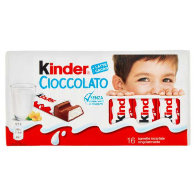 Kinder Cioccolato Barrette Pz.16 Gr.150