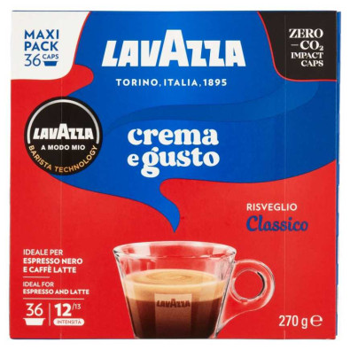 Lavazza A Modo Mio Capsule Caffè Crema e Gusto Pz.36 Gr.270