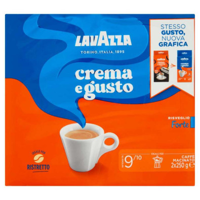 Lavazza Caffè Crema e Gusto Forte Pz.2 x Gr.250