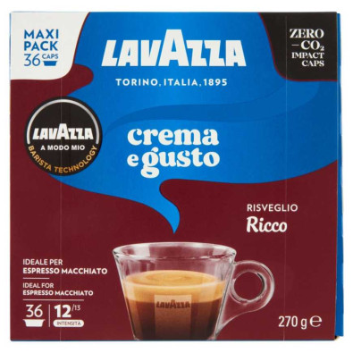 Lavazza A Modo Mio Capsule Caffè Crema e Gusto Ricco Pz.36 Gr.270