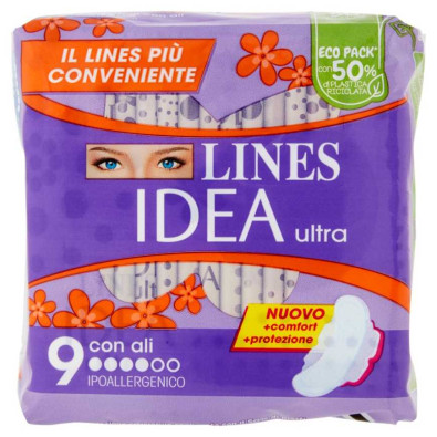 Lines Idea Assorbenti Ultra Giorno Ali Pz.9