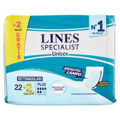 Lines Specialist Plus Assorbenti Rettangolari Pz.22