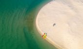 Kayaking to sand islands on Lake Mac with Jetbuzz Watersports
