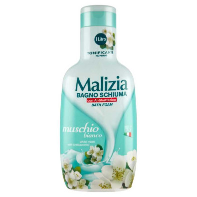 Malizia Bagno Schiuma con Antibatterico Muschio Bianco Ml.1000