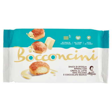 Matilde Vicenzi Bocconcini con Crema al Latte 100% Italiano e Cioccolato Bianco Gr.100