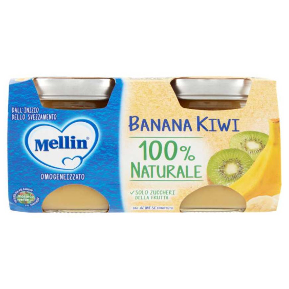 Mellin Omogeneizzato Banana e Kiwi Gr.100X2