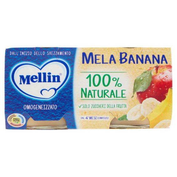 Mellin Omogeneizzato Mela e Banana Gr.100X2