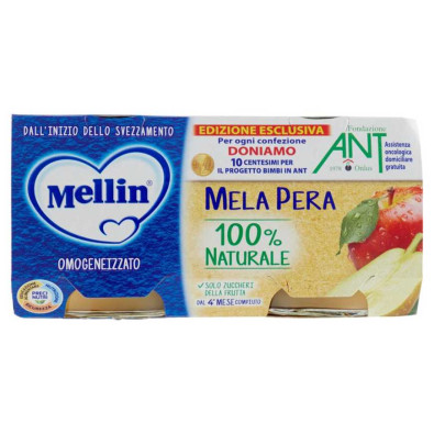 Mellin Omogeneizzato Mela Gr.100X2