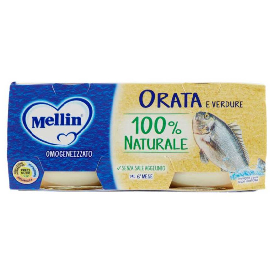 Mellin Omogeneizzato Pesce Orata Gr.80X2