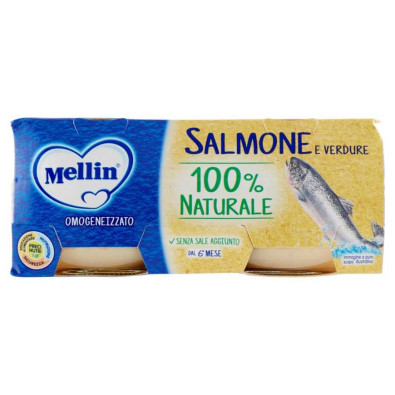 Mellin Omogeneizzato Pesce Salmone Gr.80X2