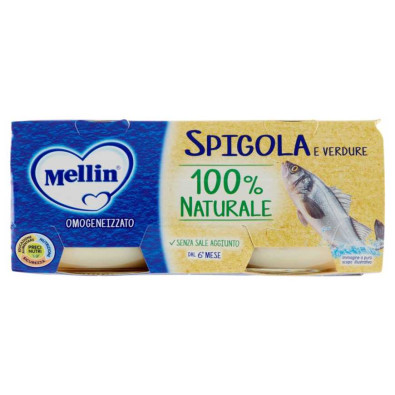 Mellin Omogeneizzato Pesce Spigola Gr.80X2