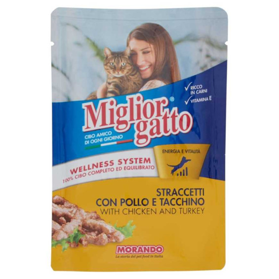 Miglior Gatto Straccetti con Pollo e Tacchino Gr.100