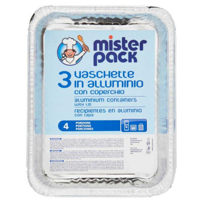 Mister Pack Vaschette con Coperchio 4 Porzioni Pz.3