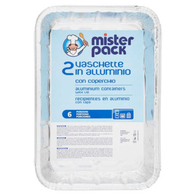 Mister Pack Vaschette con Coperchio 6 Porzioni Pz.2