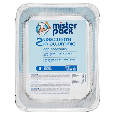 Mister Pack Vaschette con Coperchio 8 Porzioni Pz.2