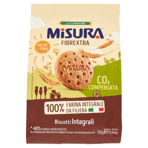 Misura Biscotti Fibrextra Integrali Gr.330