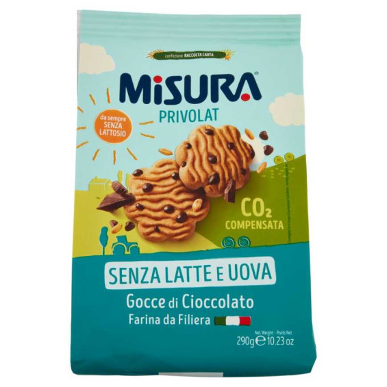 Misura Privolat Frollini con Gocce di Cioccolato Gr.300