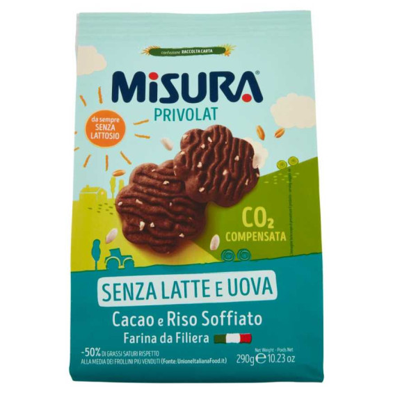 Misura Privolat Frollini con Riso Soffiato e Cacao Gr.300