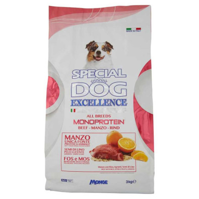 Monge Special Dog Excellence All Breeds Monoproteic con Manzo Kg.3