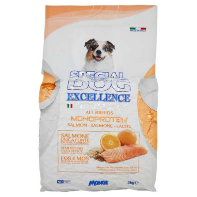 Monge Special Dog Excellence All Breeds Monoproteic con Salmone Kg,3