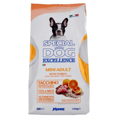 Monge Special Dog Excellence Mini Adult con Tacchino Kg.1,5