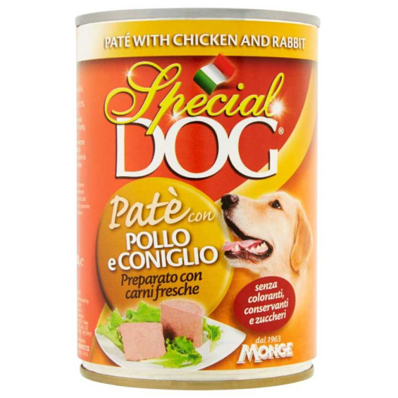 Monge Special Dog Pate' con Pollo e Coniglio Gr.400