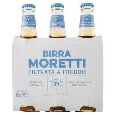 Moretti Birra Filtrata a Freddo Cl.33x3 Vol.4,3°