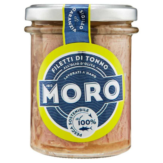 Moro Tonno Olio Oliva in Vaso Vetro Gr.190