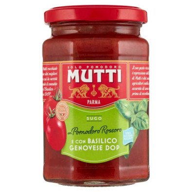 Mutti Sugo con Pomodoro Rossoro e con Basilico Genovese DOP Gr.280