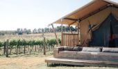 Sunken day bed & private bbq facilities, Relax and enjoy the sunset at Nashdale Lane Glamping Cabin, Orange