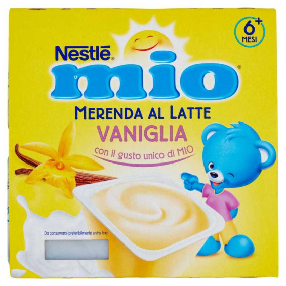 Nestle' Mio Merenda Latte e Vaniglia Gr.100 Pz.4