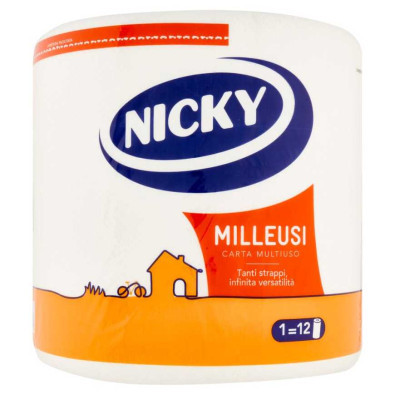 Nicky Bobina Carta Assorbente Milleusi 600 Strappi