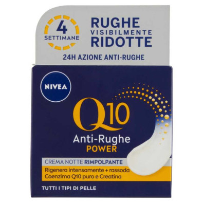 Nivea Crema Antirughe Notte Q10 Power Rassoda e Tonifica Ml.50