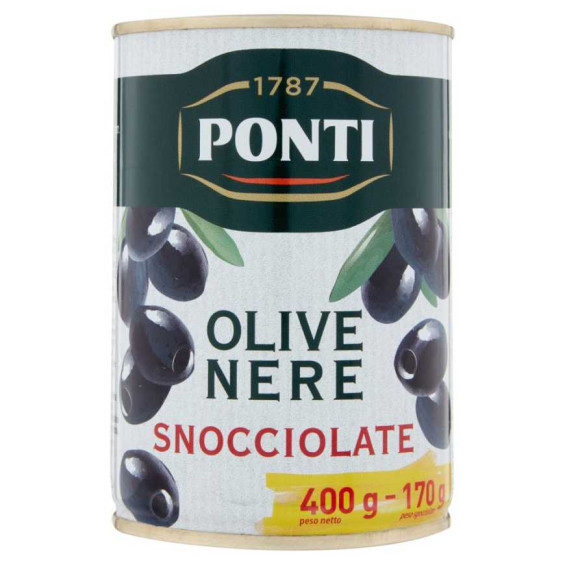 Ponti Olive Nere Snocciolate Gr.500